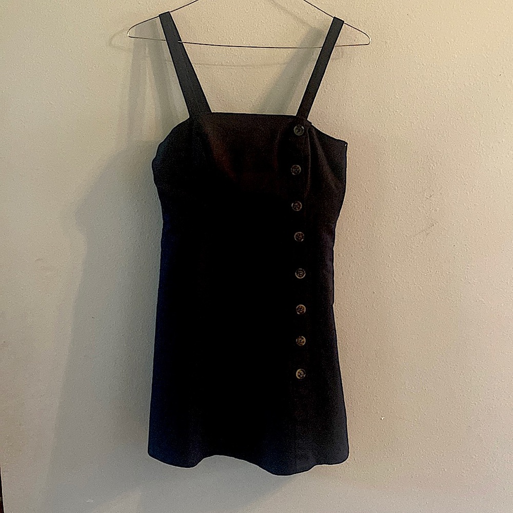 Lulus Black Dress. Button and Bow Detail. Size Small